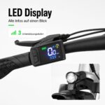 E-Bike 27,5 Zoll Elektrofahrrad 250W Motor 36V 15Ah 100km Reichweite City Trekking 7-Gang Grünblau – Bild 7
