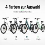 E-Bike 27,5 Zoll Elektrofahrrad 250W Motor 36V 15Ah 100km Reichweite City Trekking 7-Gang Grünblau – Bild 2