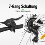 E-Bike 27,5 Zoll City Trekkingrad 250W 36V 15Ah Akku 100km Reichweite 7-Gang Scheibenbremsen Herren Damen – Bild 9