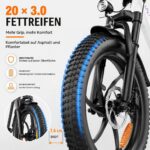 CHEEVALRY E-Bike Klapprad 20 Zoll, 48V 20Ah DMEGC Akku 120km, 250W ANANDA Motor 50Nm, 7-Gang – Bild 9