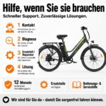 E-Bike 26 Zoll Tiefeinstieg 36V 20Ah 120km 250W Pedelec 43Nm 7-Gang Scheibenbremsen Federgabel weiß – Bild 8