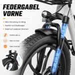 CHEEVALRY E-Bike Klapprad 20 Zoll, 48V 20Ah DMEGC Akku 120km, 250W ANANDA Motor 50Nm, 7-Gang – Bild 7