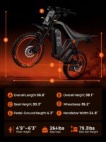 Tietie 14" E-Bike Klapprad 48V 20Ah 80km Reichweite Vollfederung Mountainbike Herren Damen – Bild 9