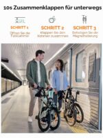 ENGWE P20 Klapprad E-Bike 36V 9.6Ah 100km Reichweite APP Faltbares Ebike 18.5kg Ultraleicht – Bild 6
