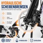 CHEEVALRY E-Bike Klapprad 20 Zoll, 48V 20Ah DMEGC Akku 120km, 250W ANANDA Motor 50Nm, 7-Gang – Bild 5