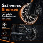 CHEEVALRY E-Mountainbike 29 Zoll 250W 48V 20Ah Akku 120km Reichweite 21-Gang hydraulische Scheibenbremsen – Bild 6