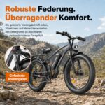 E-Mountainbike 26 Zoll 250W 48V 20AH 100-120km Reichweite hydraulische Scheibenbremsen 150kg – Bild 2