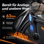 CHEEVALRY E-Mountainbike 29 Zoll 250W 48V 20Ah Akku 120km Reichweite 21-Gang hydraulische Scheibenbremsen – Bild 5