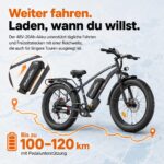 E-Mountainbike 26 Zoll 250W 48V 20AH 100-120km Reichweite hydraulische Scheibenbremsen 150kg – Bild 6