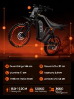 Tietie E5 14" Elektrofahrrad Dirtbike 48V 20Ah 80km Vollfederung E-Mountainbike Herren Damen – Bild 9