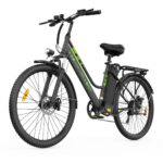 E-Bike 26 Zoll Citybike 36V 20Ah Akku 120km Reichweite 250W Motor 7-Gang mechanische Scheibenbremsen schwarz