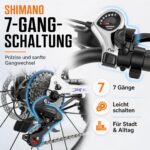 CHEEVALRY E-Bike Klapprad 20 Zoll, 48V 20Ah DMEGC Akku 120km, 250W ANANDA Motor 50Nm, 7-Gang – Bild 4