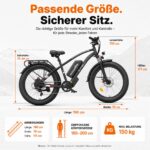 E-Mountainbike 26 Zoll 250W 48V 20AH 100-120km Reichweite hydraulische Scheibenbremsen 150kg – Bild 7