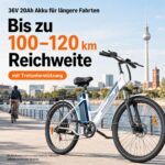 CHEEVALRY E-Bike 26 Zoll 250W 36V 20Ah Akku 120km Reichweite 7-Gang Schaltung Scheibenbremsen 25 km/h – Bild 3