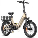 ENGWE L20 3.0 Pro E-Bike Gelb 48V 15Ah GPS APP Mittelmotor + Gepäckkorb 160km